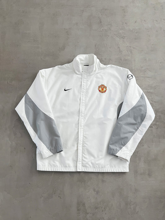WHITE MANCHESTER UNITED NIKE JACKET - 2000S - L