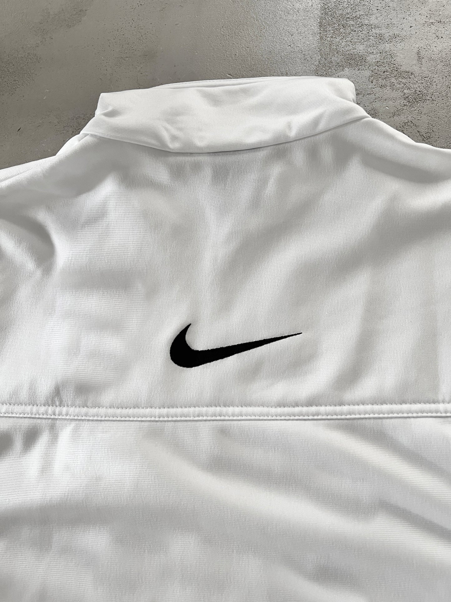 WHITE NIKE TRACK JACKET - 1990S - L