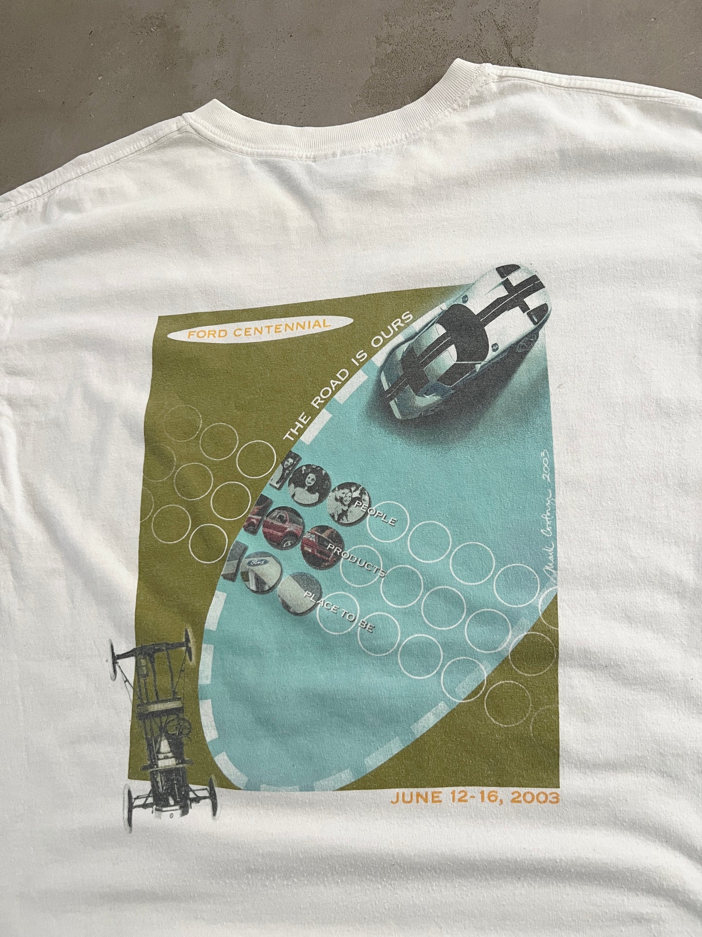 WHITE FORD CONTINENTAL TEE - 2000S - XL