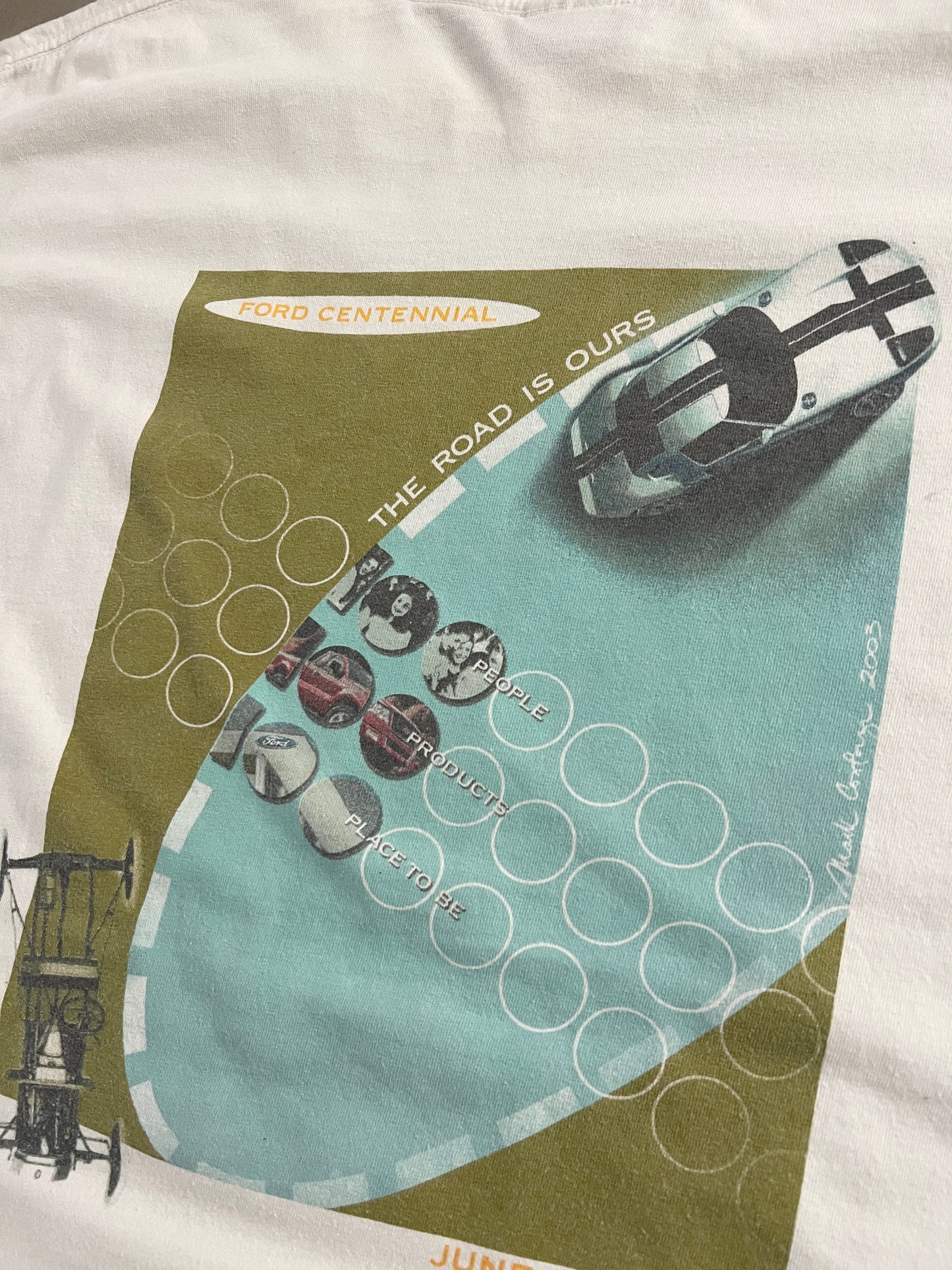 WHITE FORD CONTINENTAL TEE - 2000S - XL