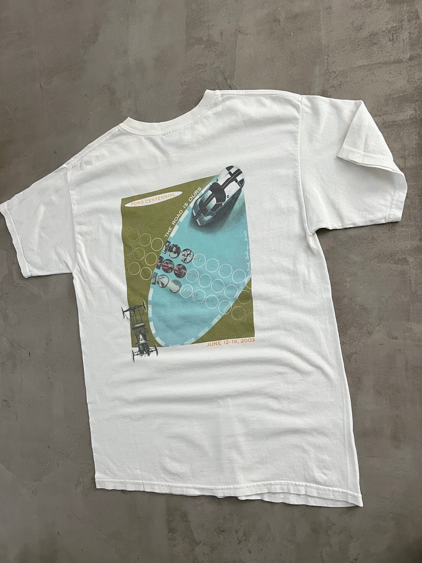 WHITE FORD CONTINENTAL TEE - 2000S - XL