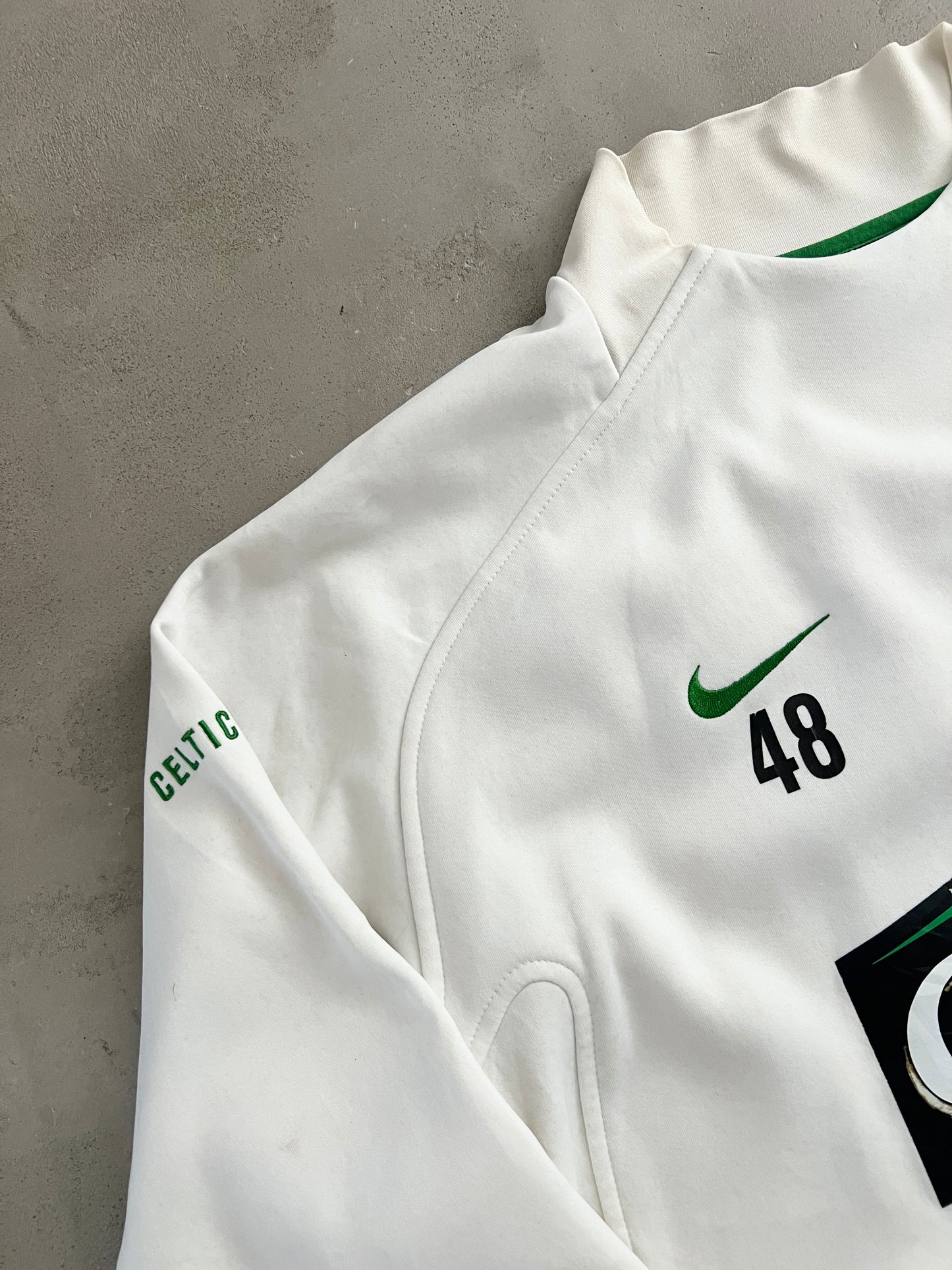 WHITE CELTIC GLASGOW NIKE SWEATER - 2000S - L