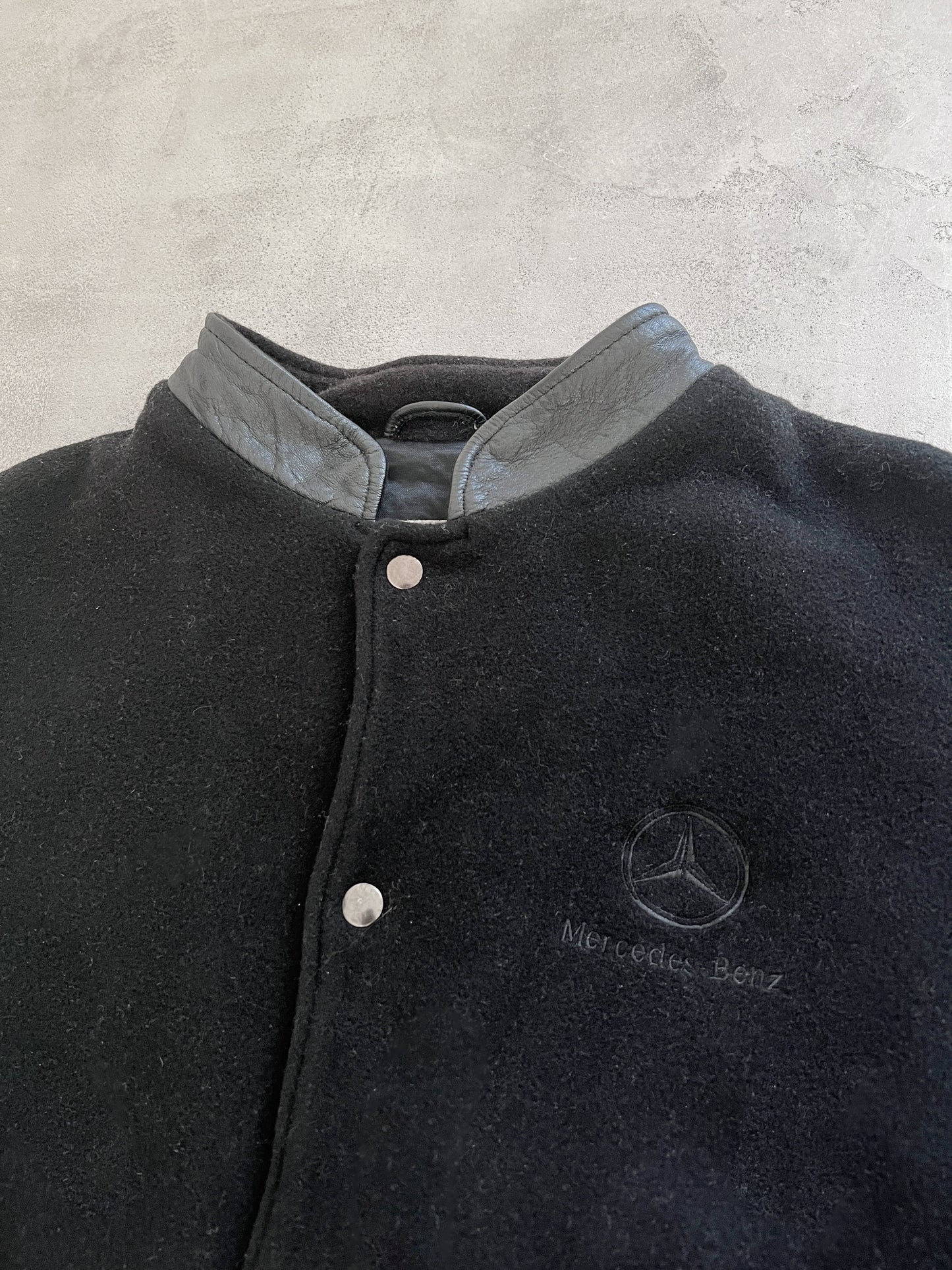 BLACK MERCEDES BENZ JACKET - 1990S - M