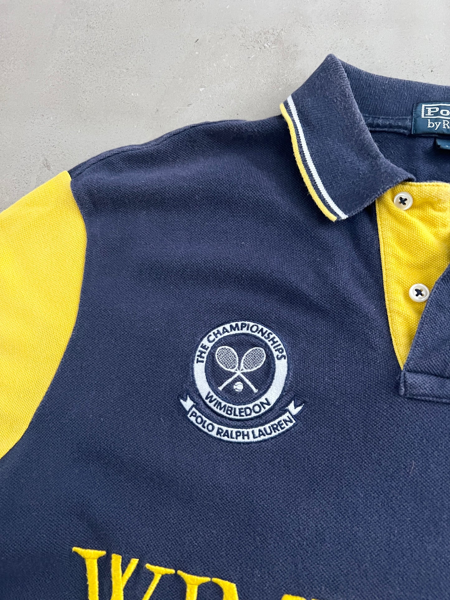 NAVY RALPH LAUREN WIMBLEDON POLO - 2000S - L