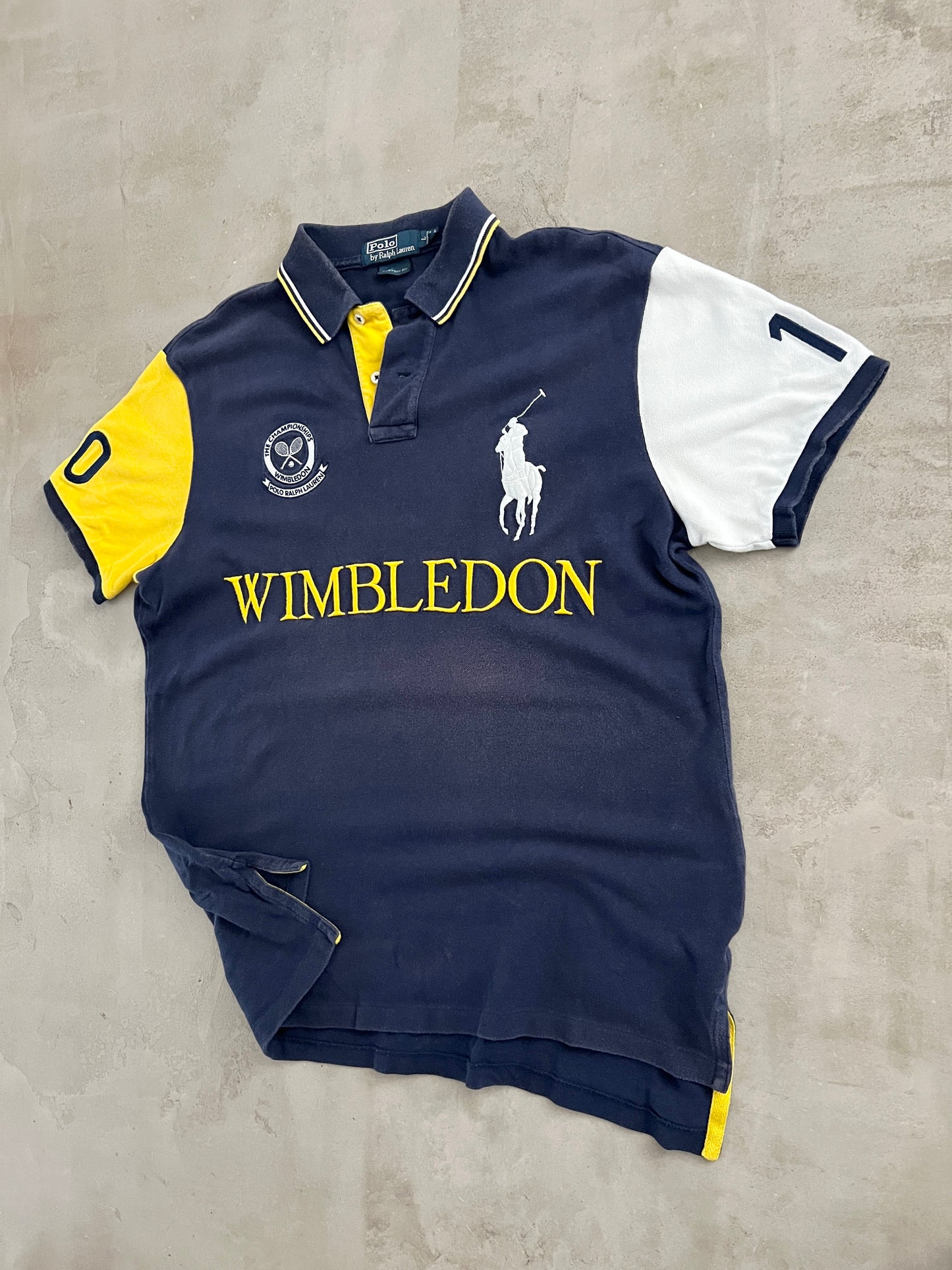 NAVY RALPH LAUREN WIMBLEDON POLO - 2000S - L