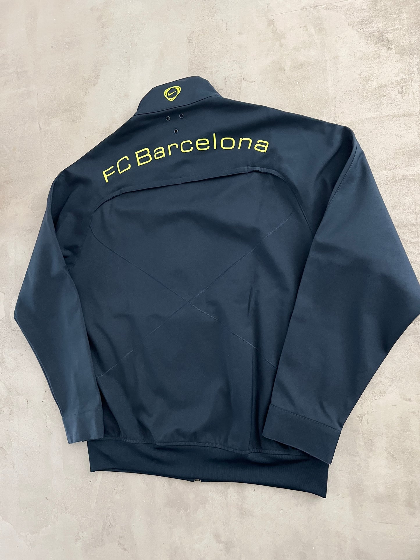 NAVY FC BARCELONA NIKE TRACK JACKET - 2000S - M/L