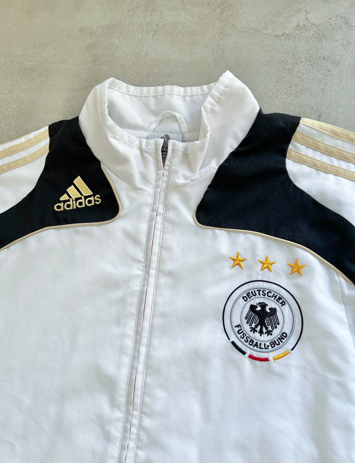 WHITE GERMANY ADIDAS TRACK JACKET - 2000S - XL