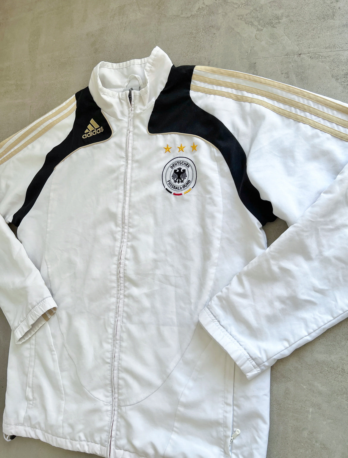 WHITE GERMANY ADIDAS TRACK JACKET - 2000S - XL