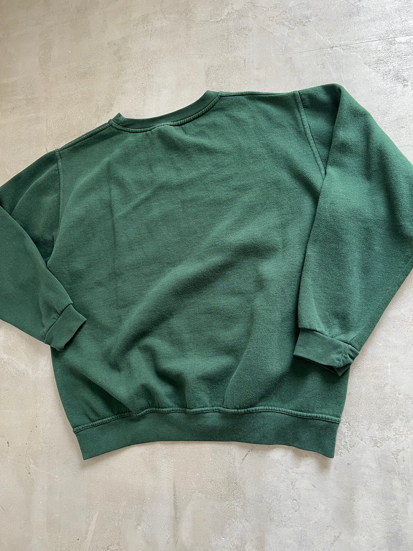 GREEN LAND ROVER X JAGUAR SWEATER - 1990S - M