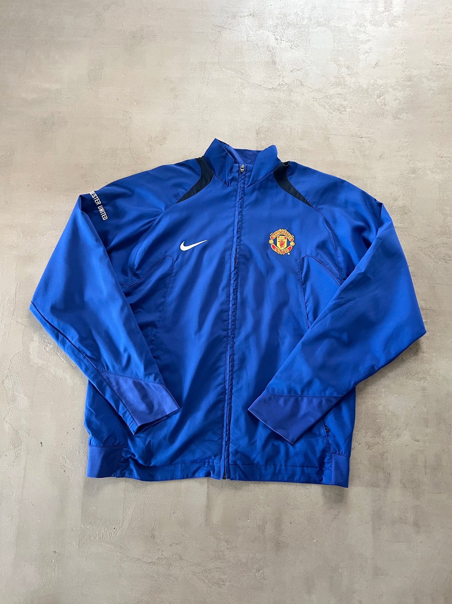 BLUE MANCHESTER UNITED NIKE JACKET - 2000S - L