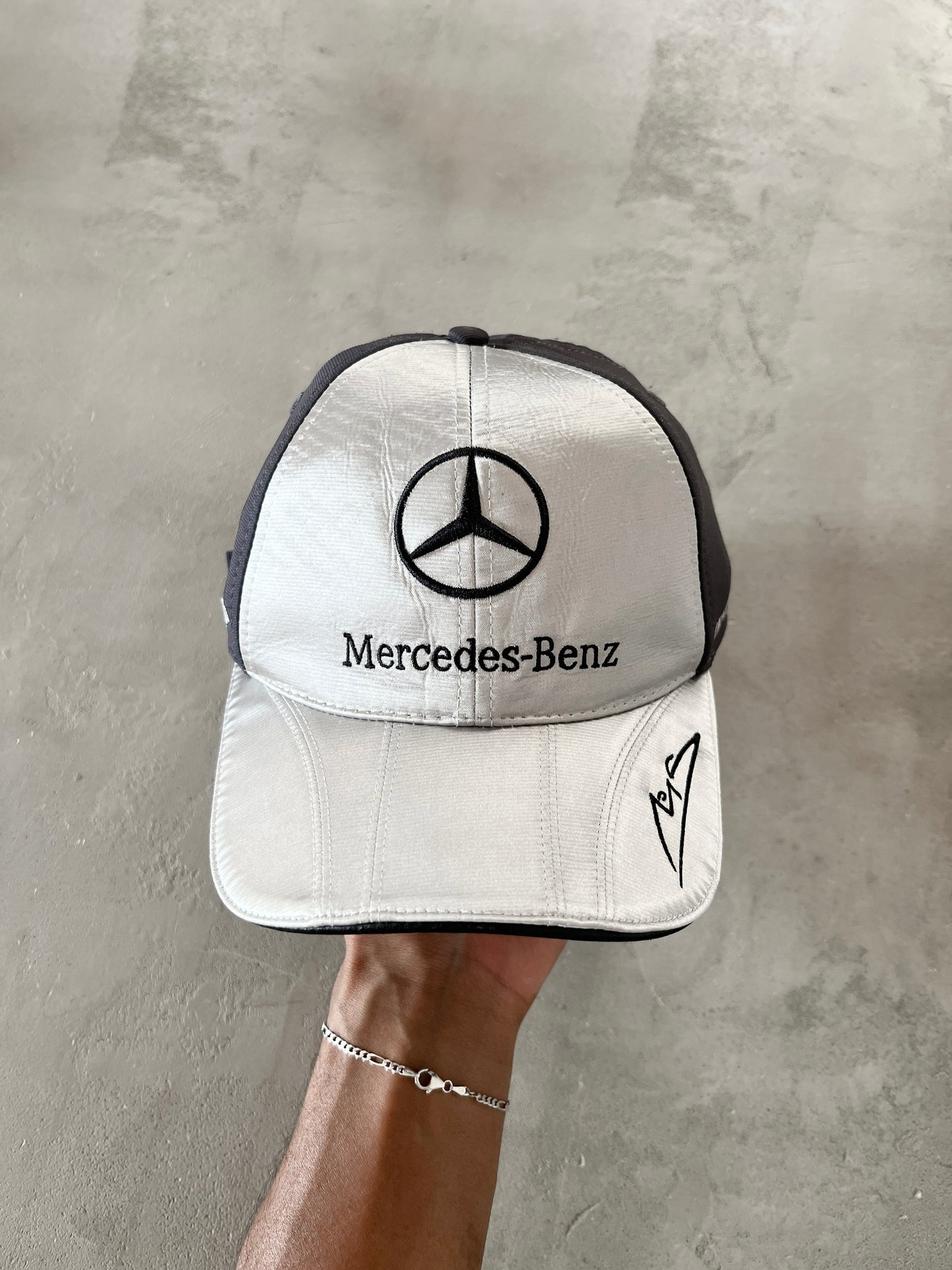 SILVER MERCEDES BENZ RACING CAP - 2000S