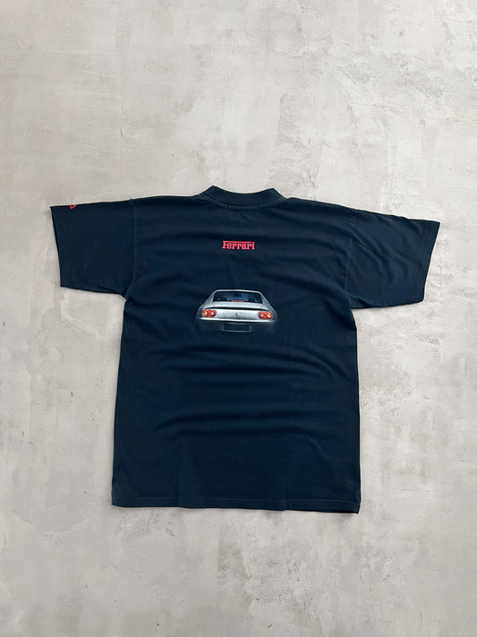 NAVY FERRARI 550 MARANELLO TEE - 1990S - L