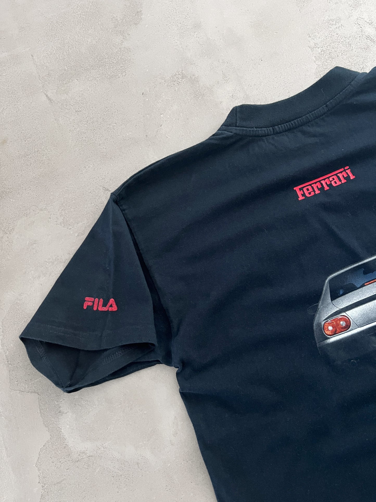 NAVY FERRARI 550 MARANELLO TEE - 1990S - L