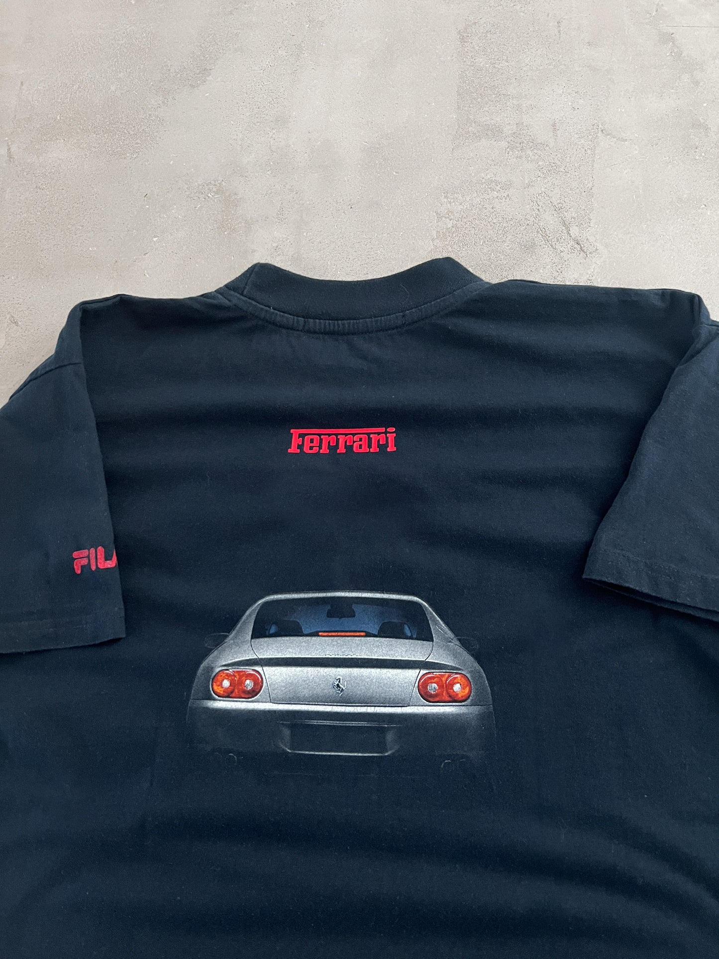 NAVY FERRARI 550 MARANELLO TEE - 1990S - L