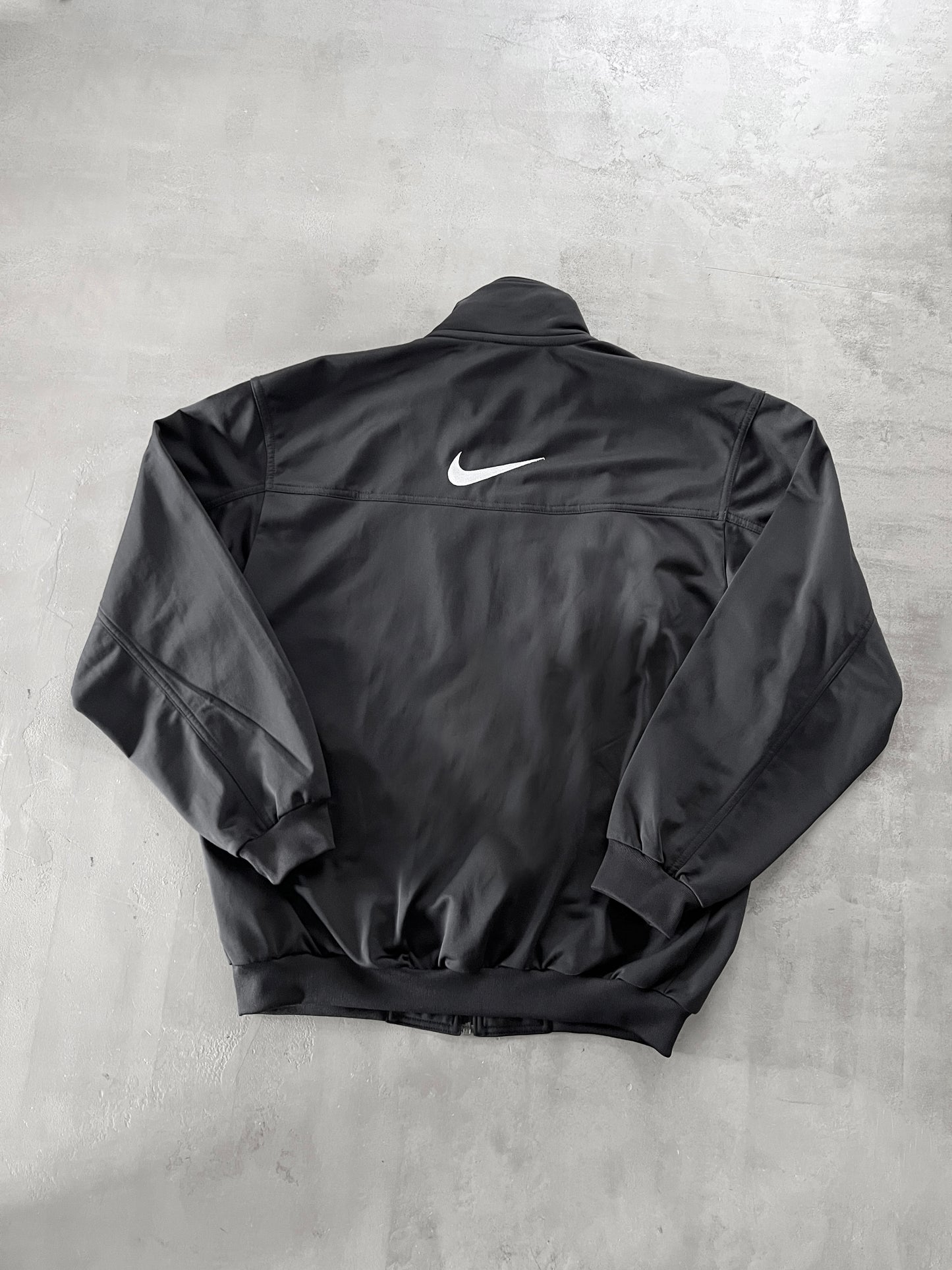 BLACK NIKE TRACK JACKET - 2000S - XL/L
