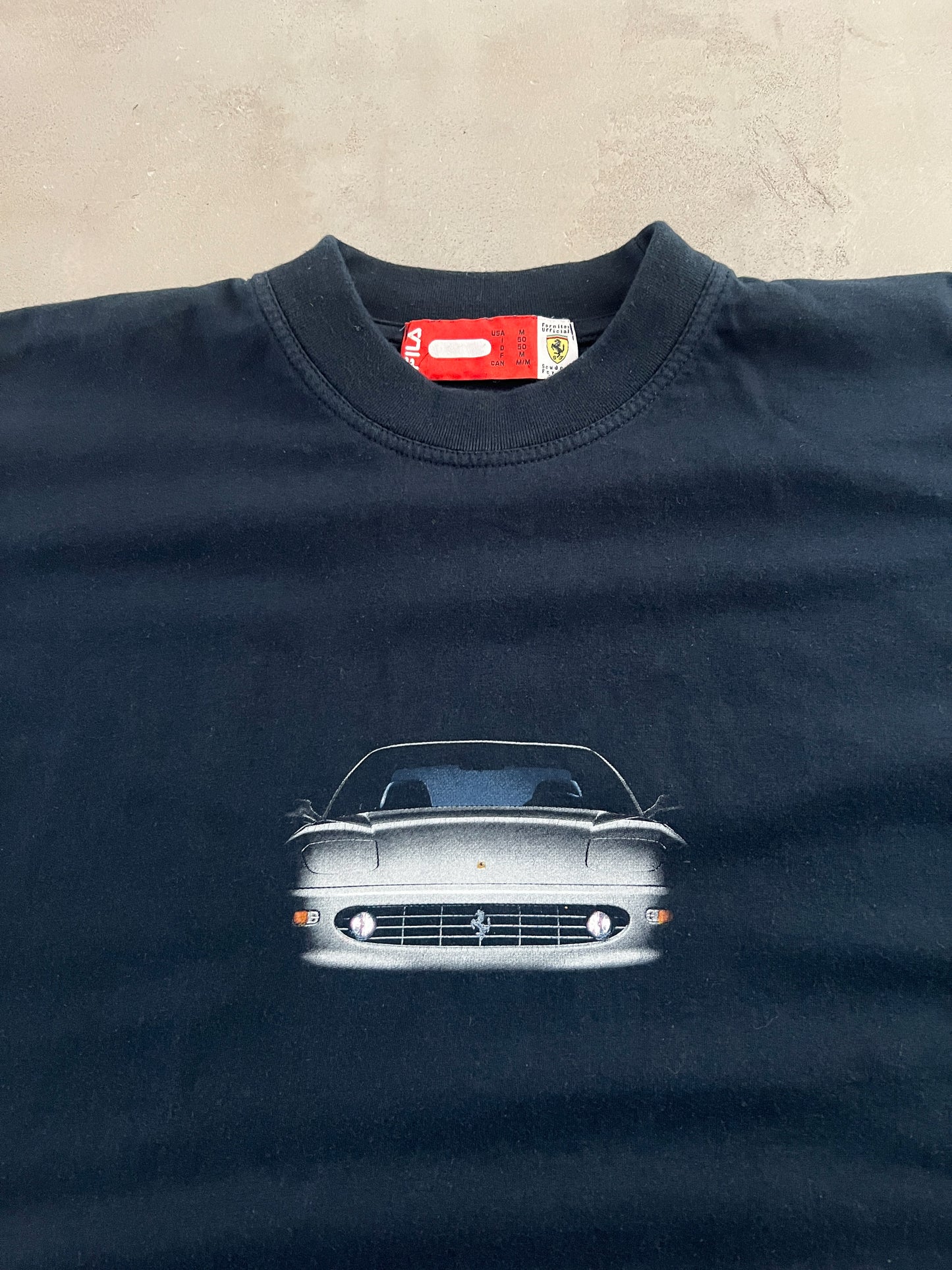 NAVY FERRARI 550 MARANELLO TEE - 1990S - L