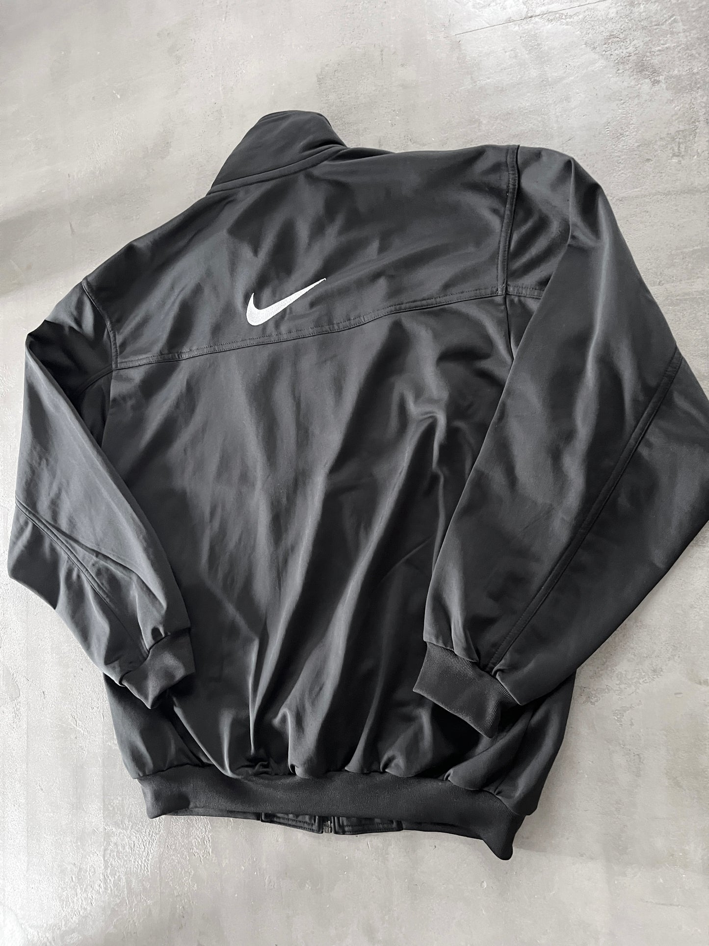 BLACK NIKE TRACK JACKET - 2000S - XL/L
