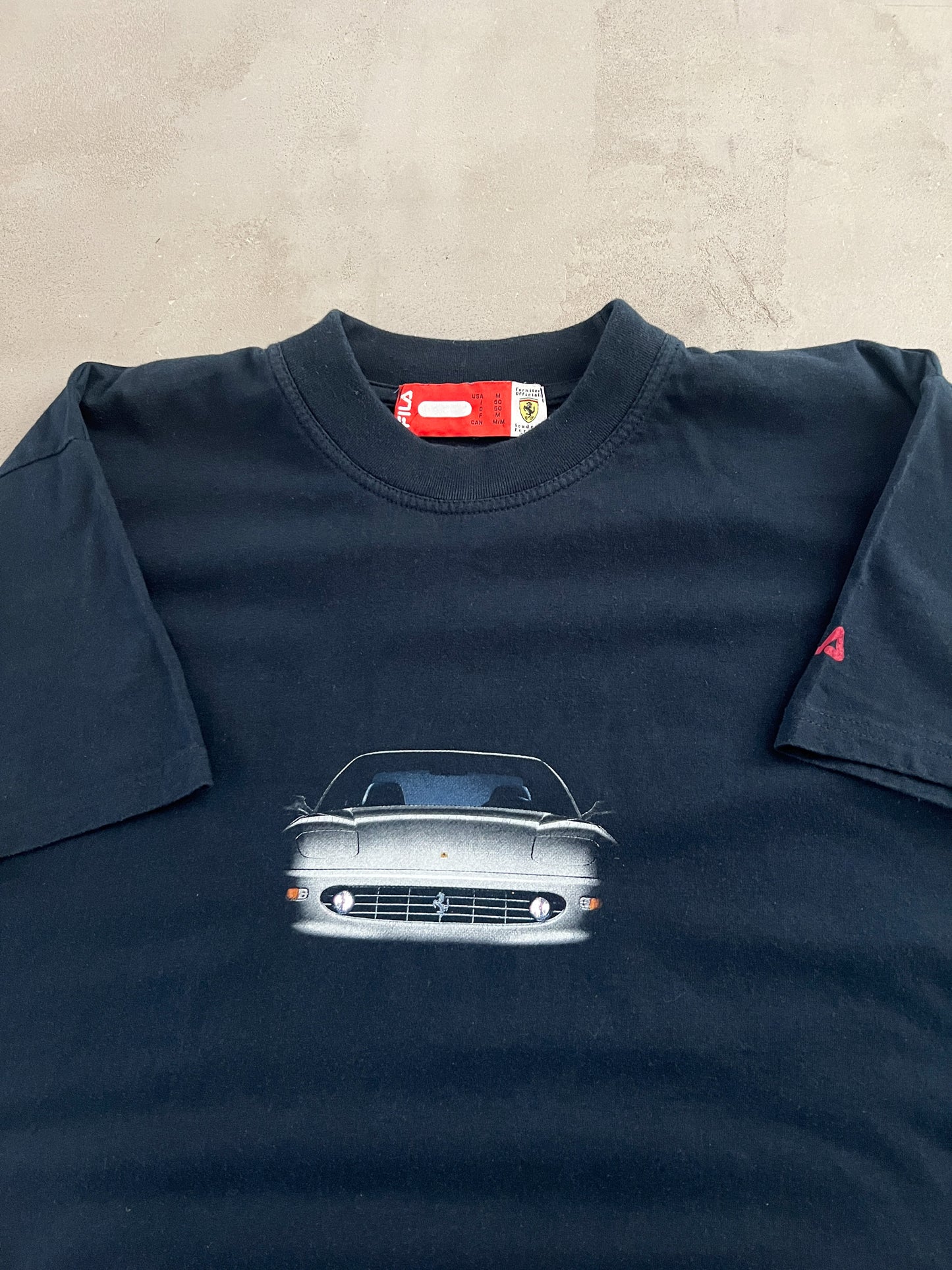 NAVY FERRARI 550 MARANELLO TEE - 1990S - L