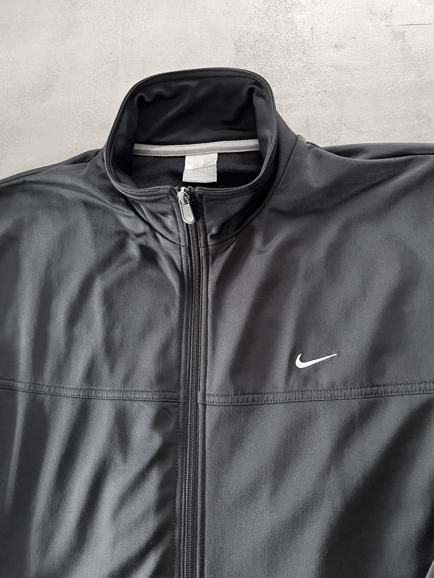 BLACK NIKE TRACK JACKET - 2000S - XL/L