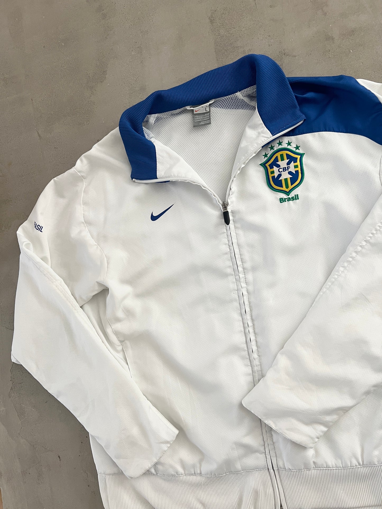 WHITE BRAZIL NIKE JACKET - 2000S - L