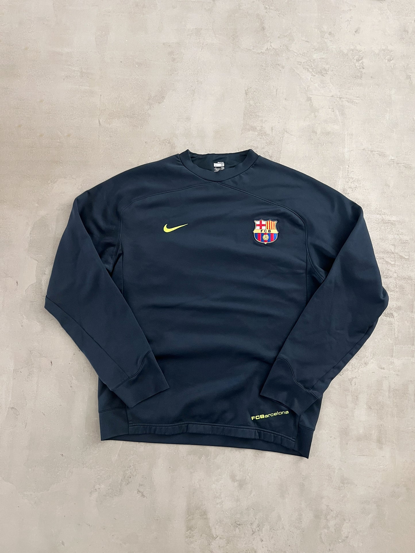 NAVY FC BARCELONA NIKE SWEATER - 2000S - L/M