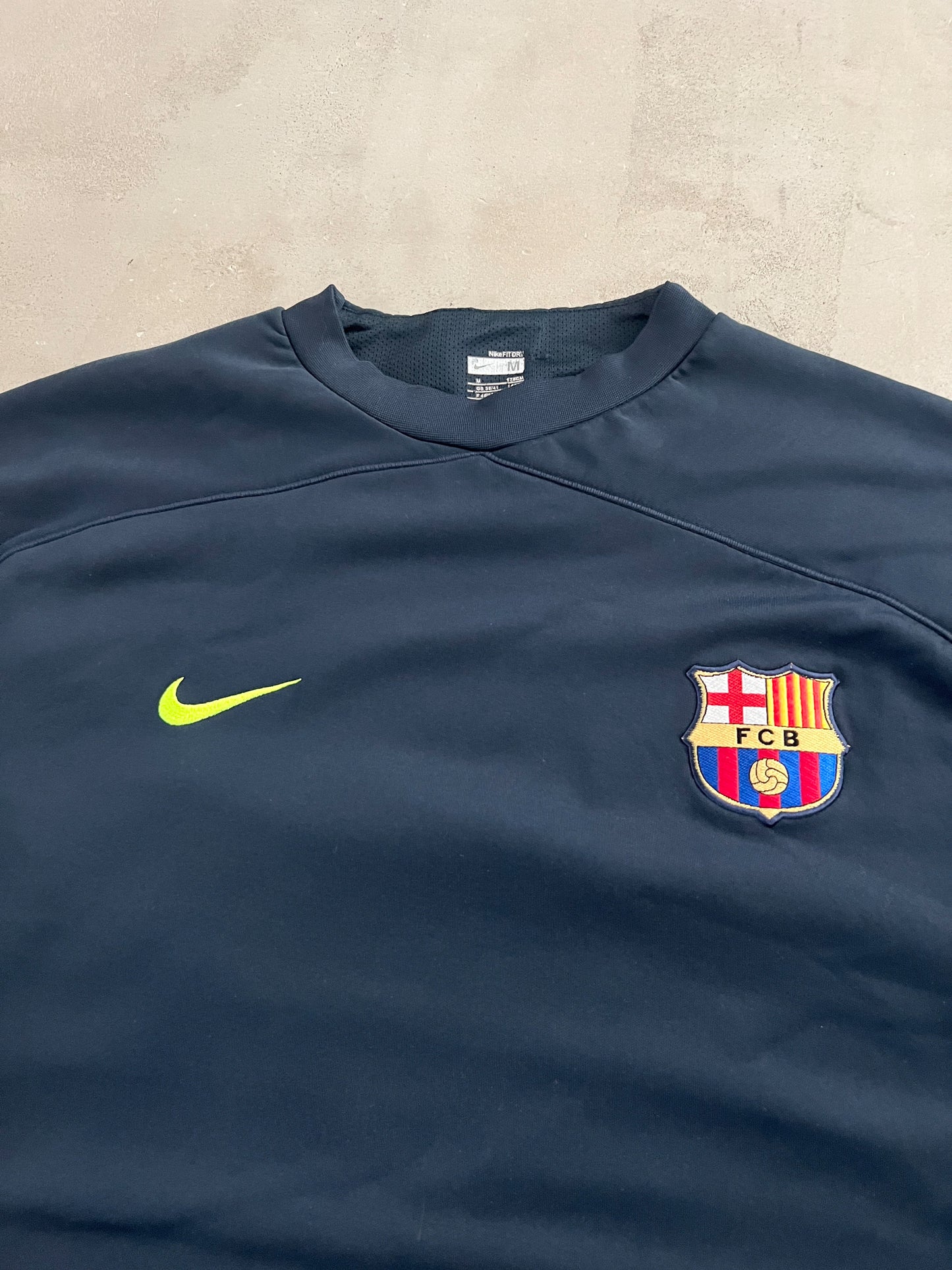 NAVY FC BARCELONA NIKE SWEATER - 2000S - L/M