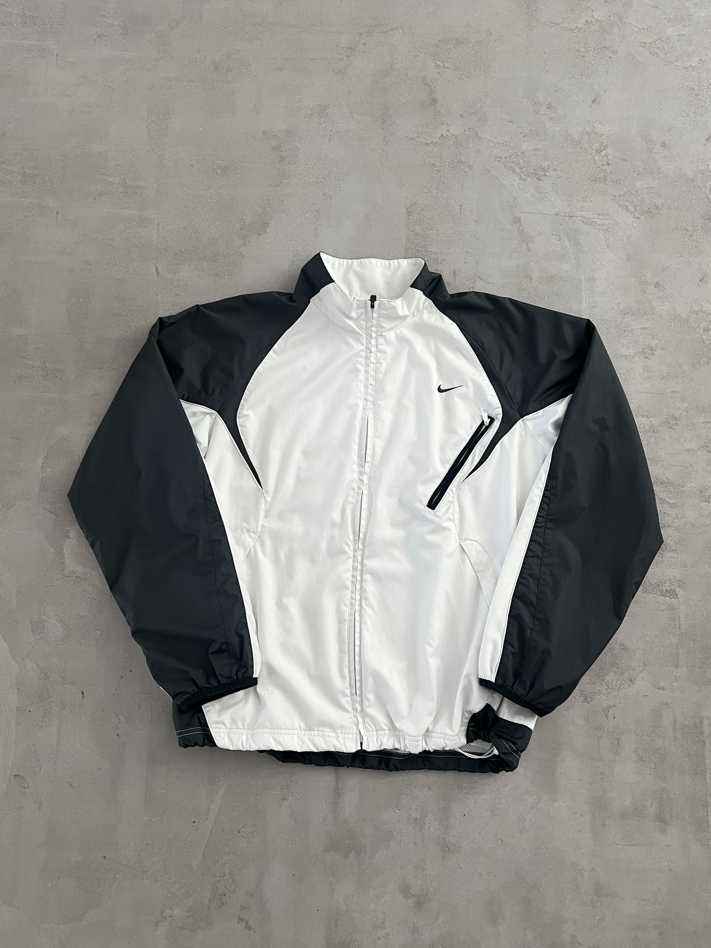 WHITE NIKE TRACK JACKET - 2000S - M