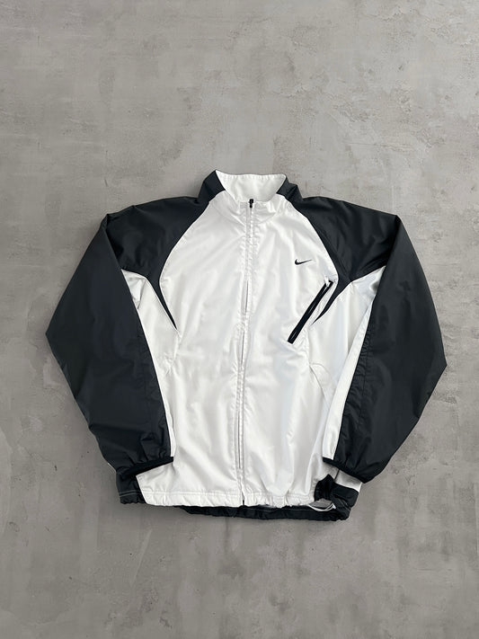 WHITE NIKE TRACK JACKET - 2000S - M