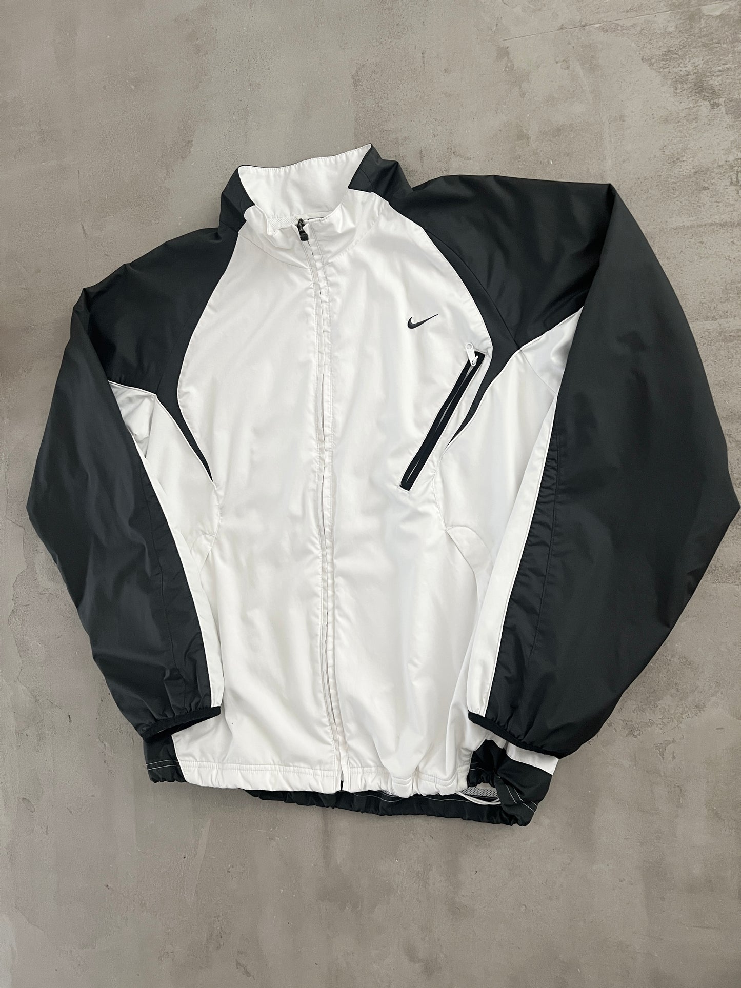 WHITE NIKE TRACK JACKET - 2000S - M