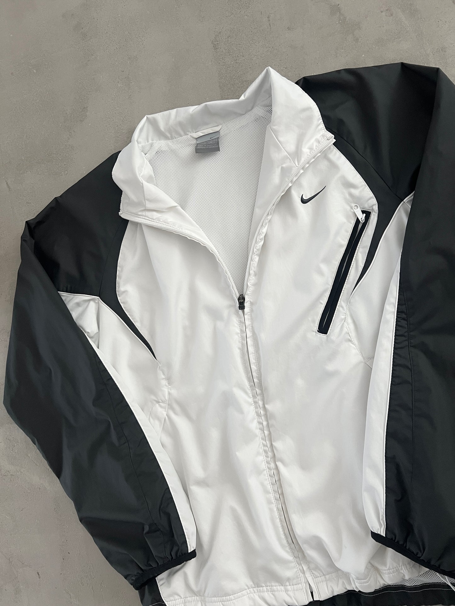 WHITE NIKE TRACK JACKET - 2000S - M