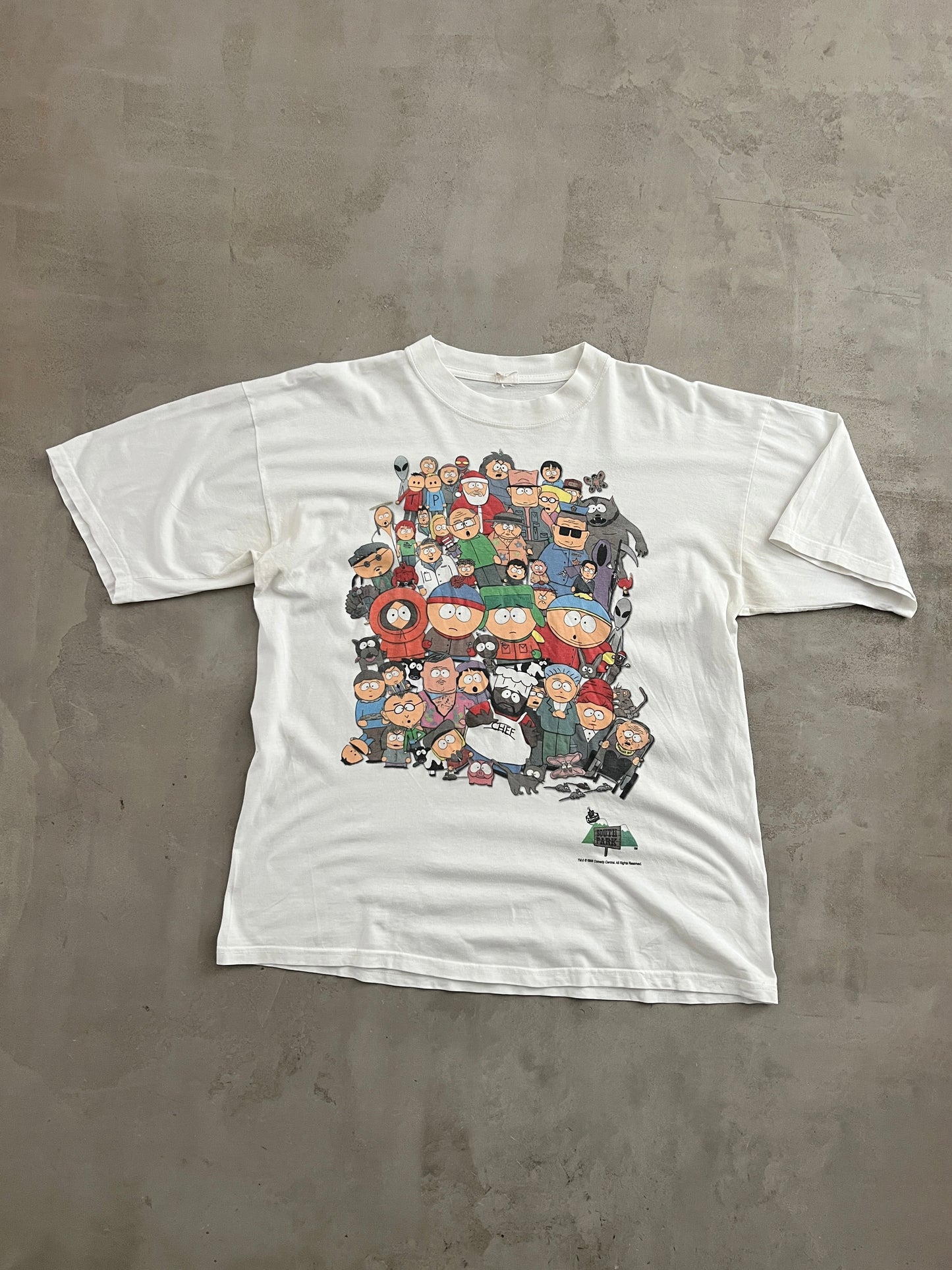 WHITE SOUTH PARK TEE - 1998 - L