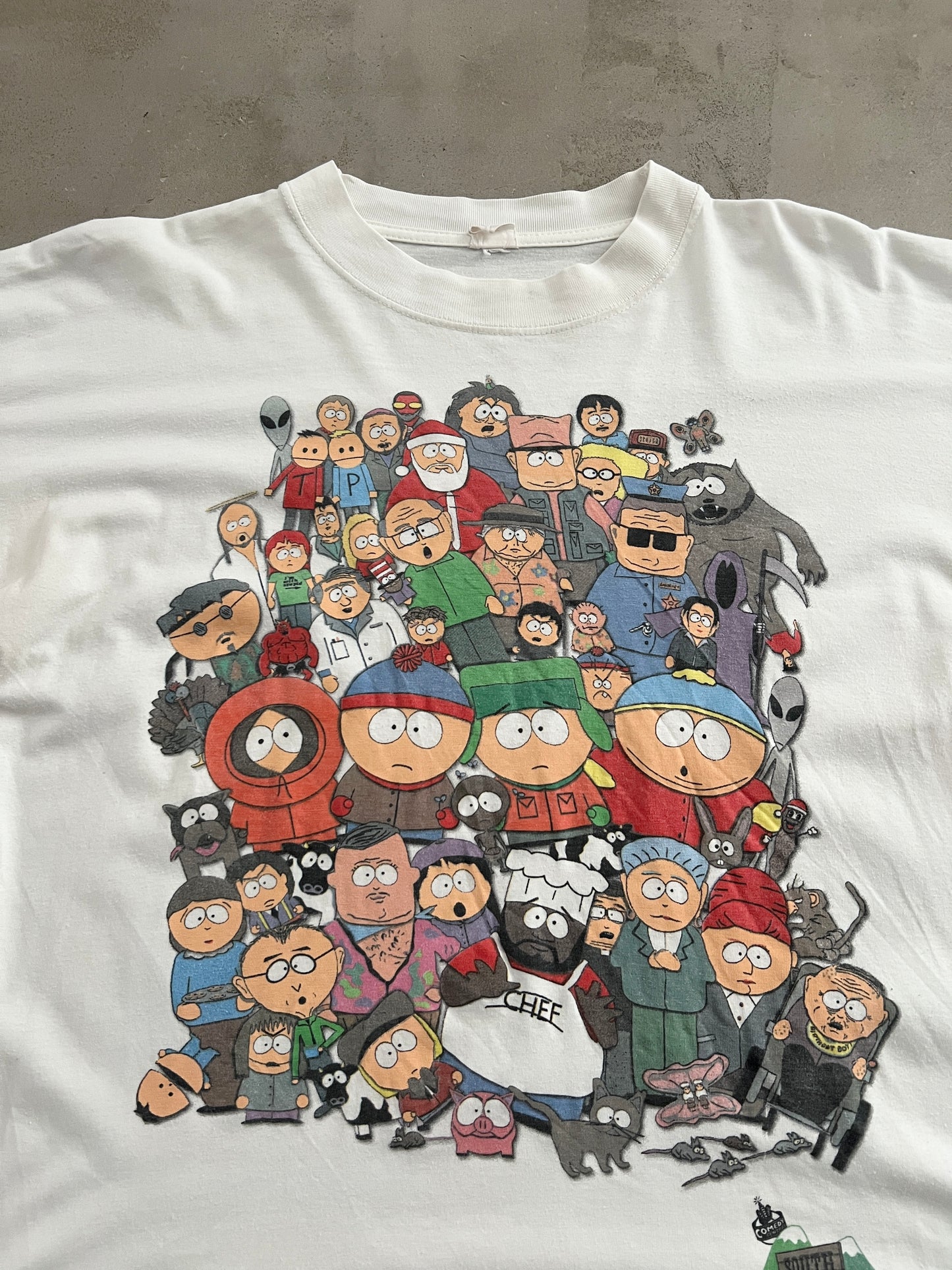 WHITE SOUTH PARK TEE - 1998 - L