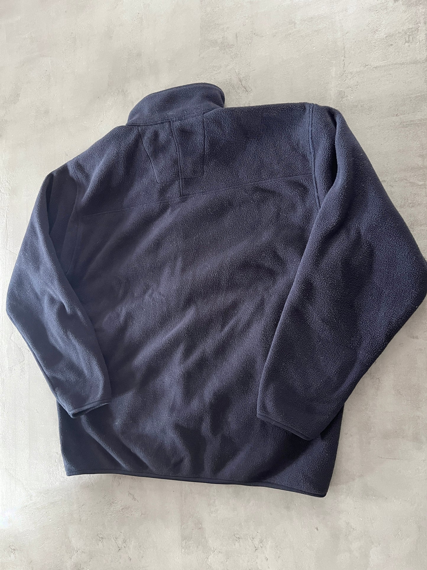 NAVY CADILLAC FLEECE JACKET - 2000S - XL/L