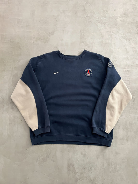 NAVY/CREME PSG NIKE SWEATER - 2000S - XL