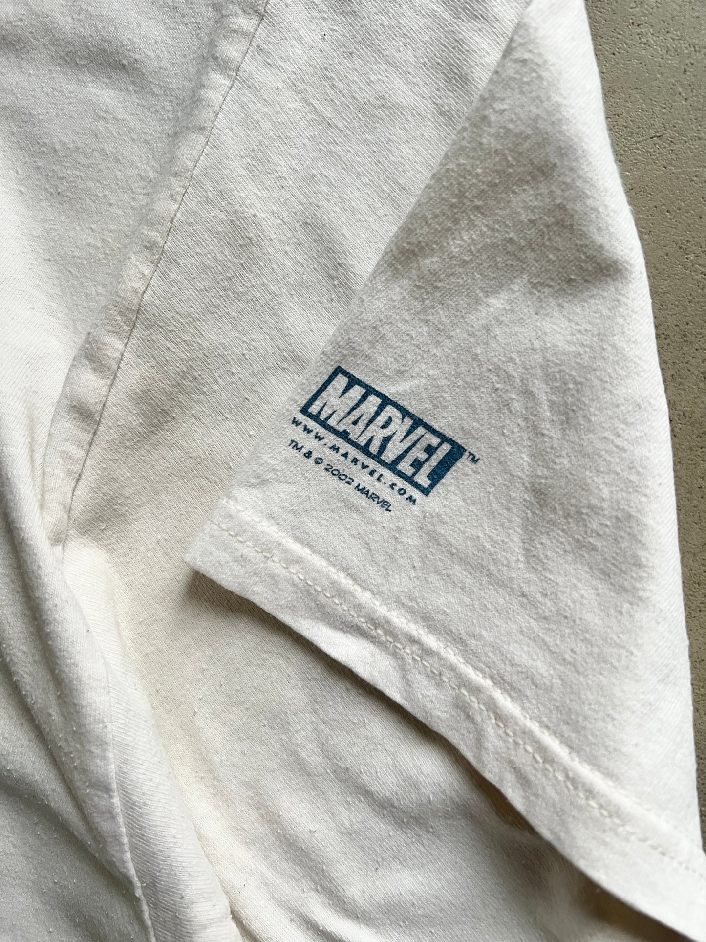 WHITE CAPTAIN AMERICA MARVEL TEE - 2002 - XL