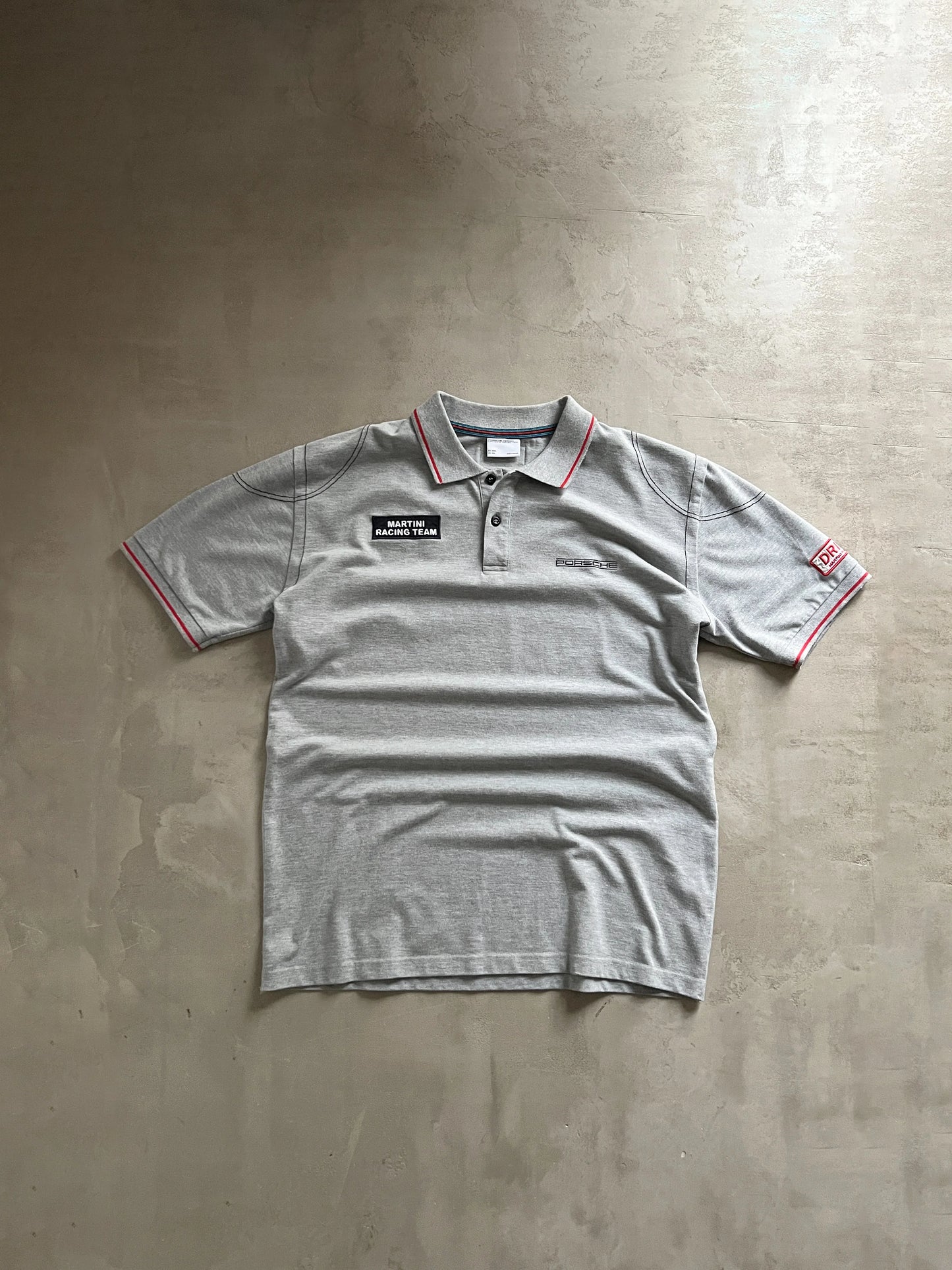GREY PORSCHE MARTINI RACING POLO - 2000S - XL