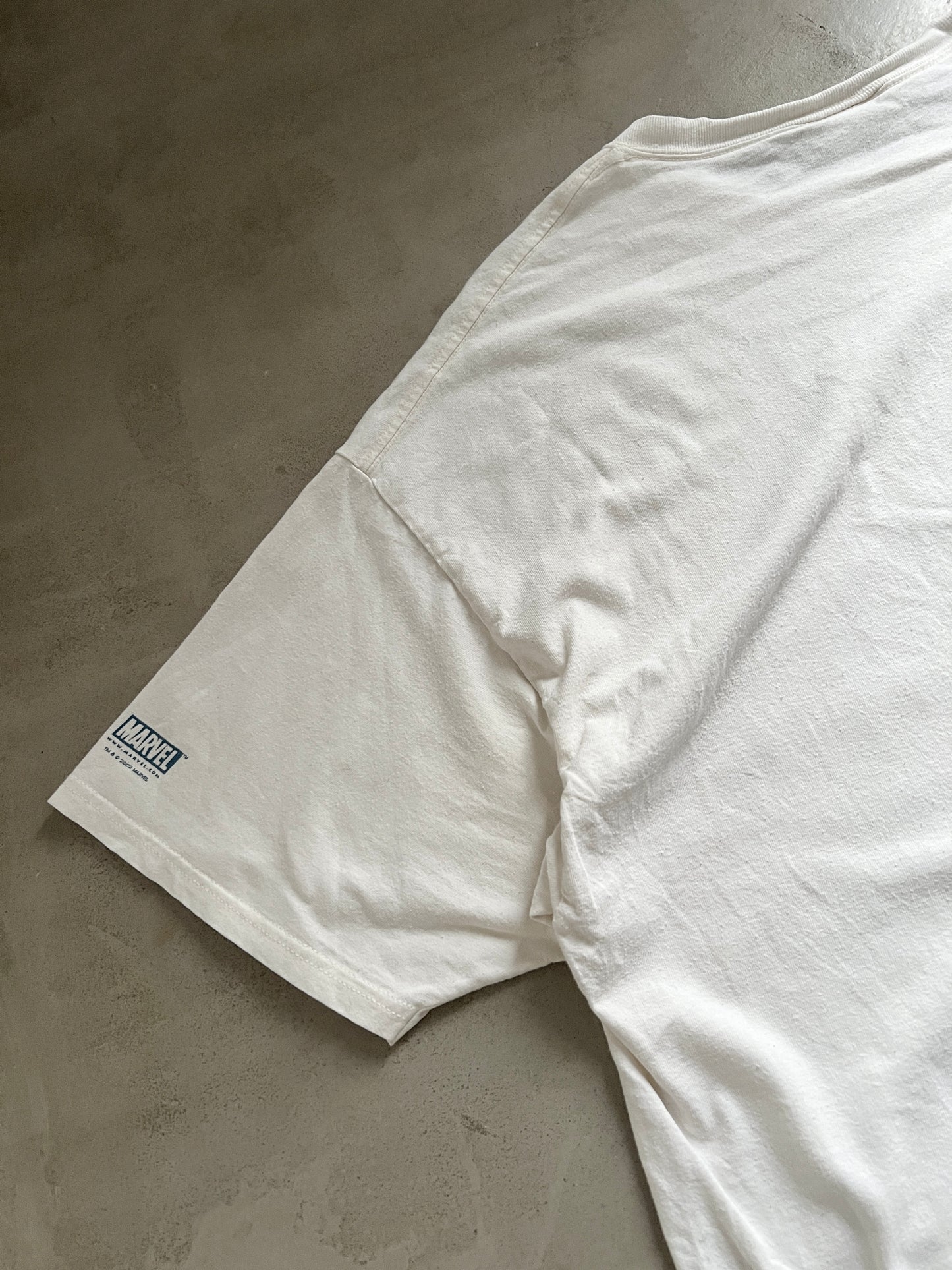 WHITE CAPTAIN AMERICA MARVEL TEE - 2002 - XL