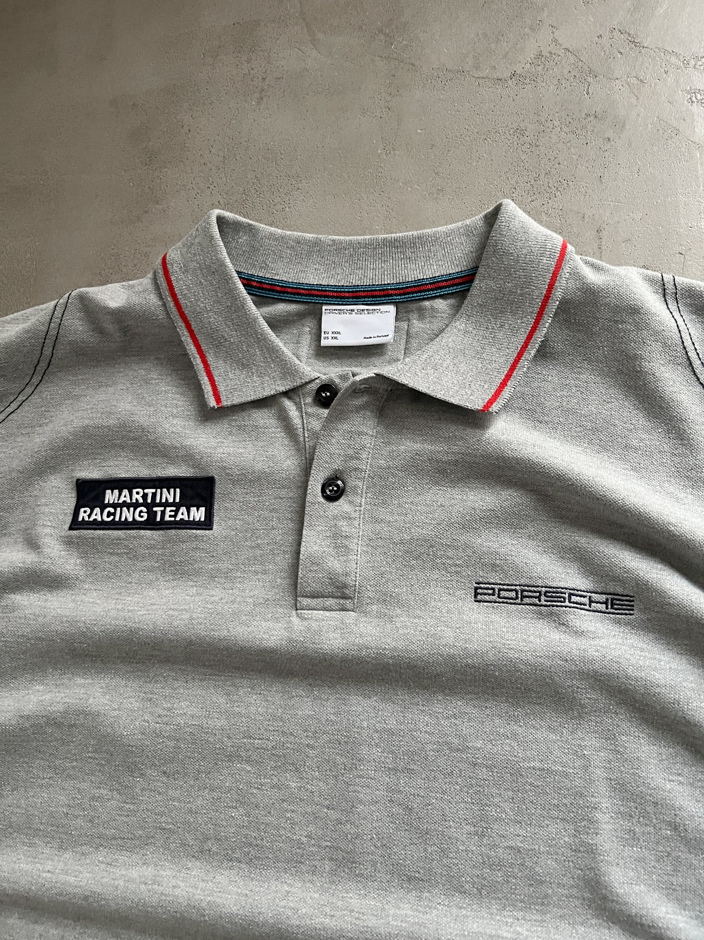 GREY PORSCHE MARTINI RACING POLO - 2000S - XL