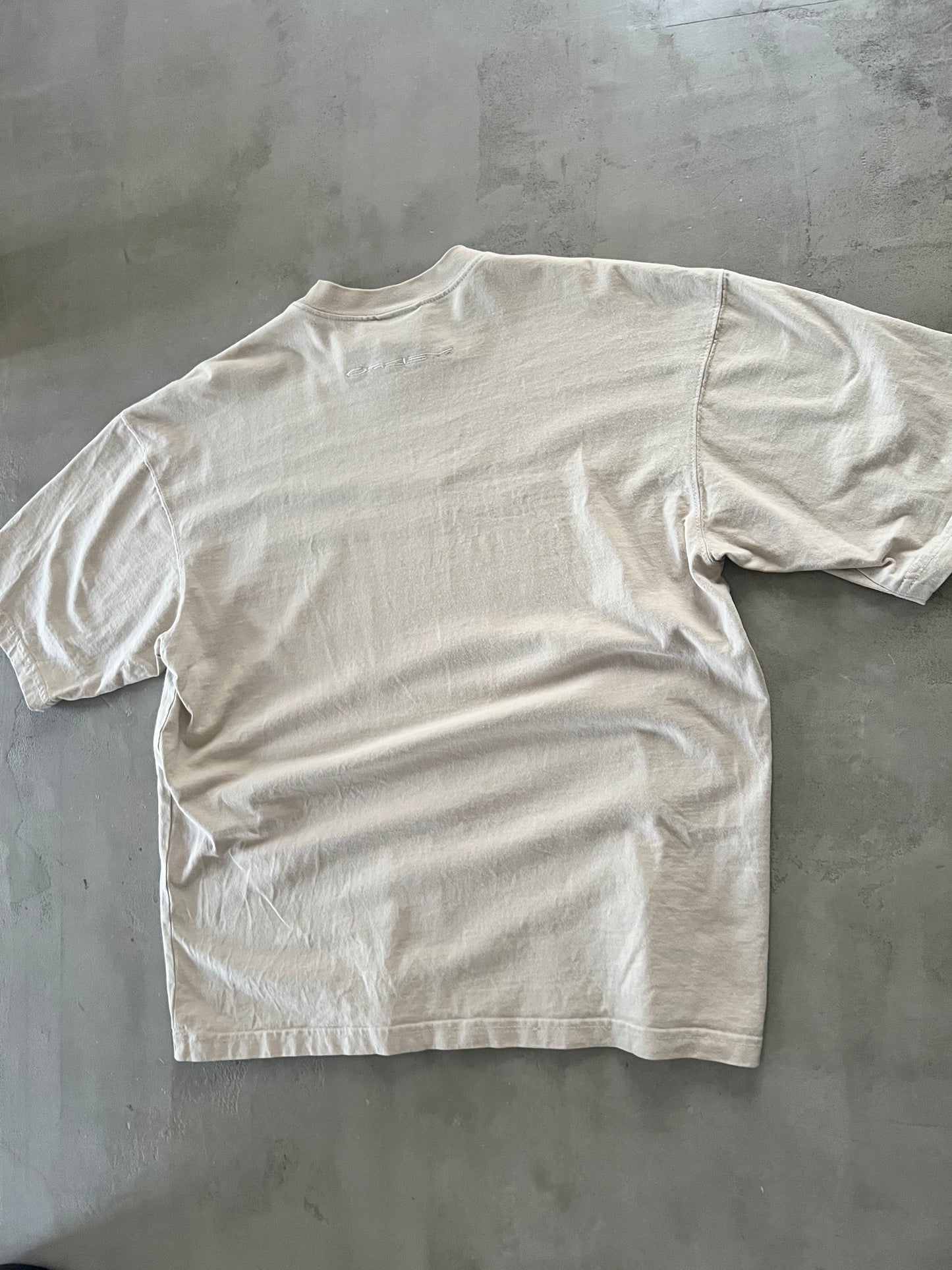 CREME OAKLEY SOFTWARE TEE - 1990S - L