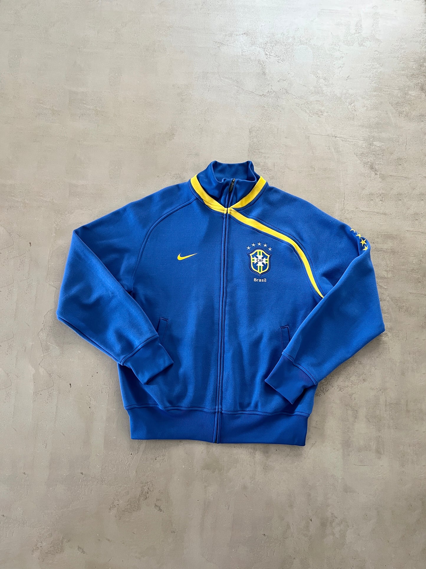 BLUE BRAZIL NIKE TRACK JACKET - 2000S - L