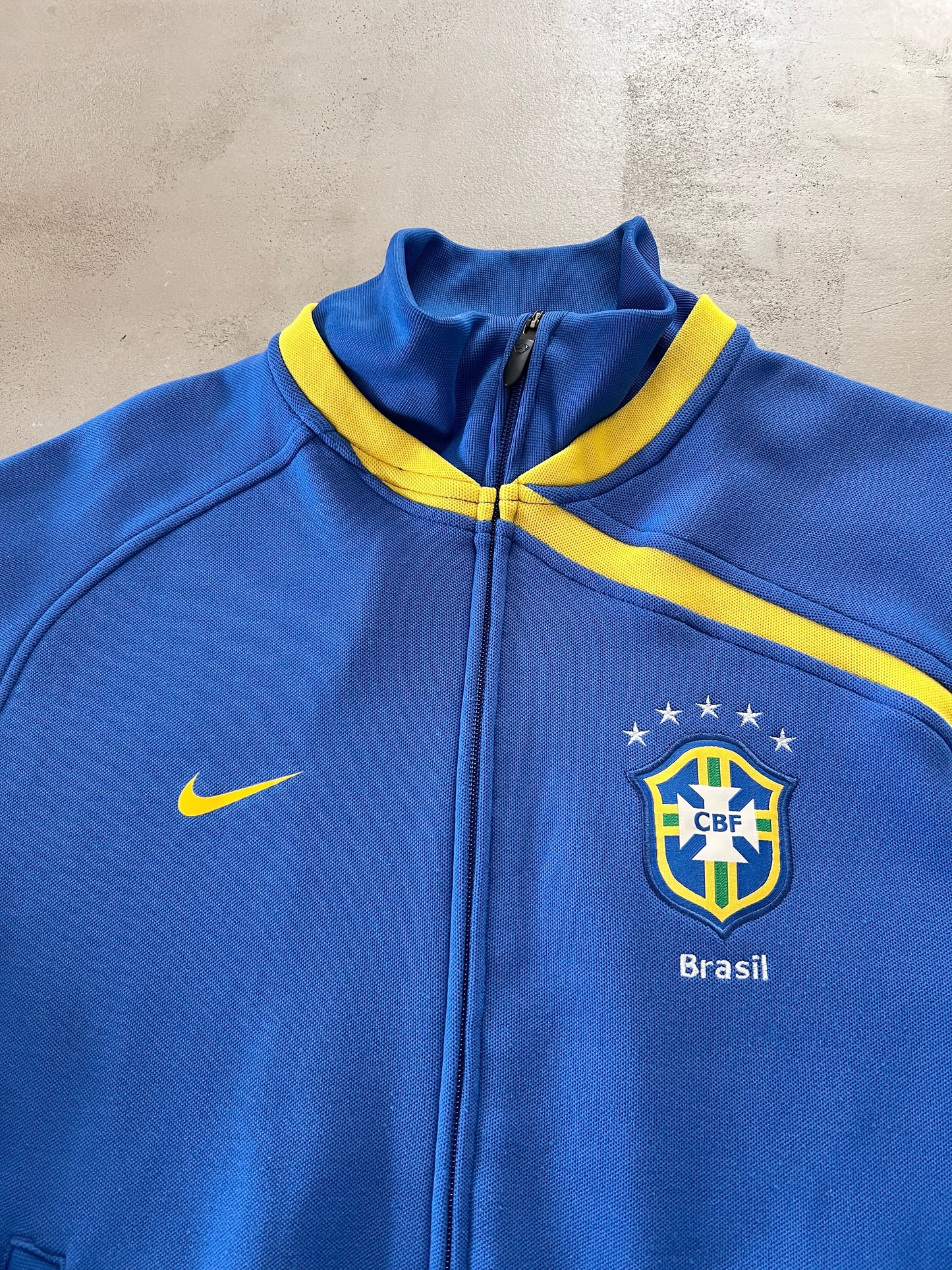 BLUE BRAZIL NIKE TRACK JACKET - 2000S - L