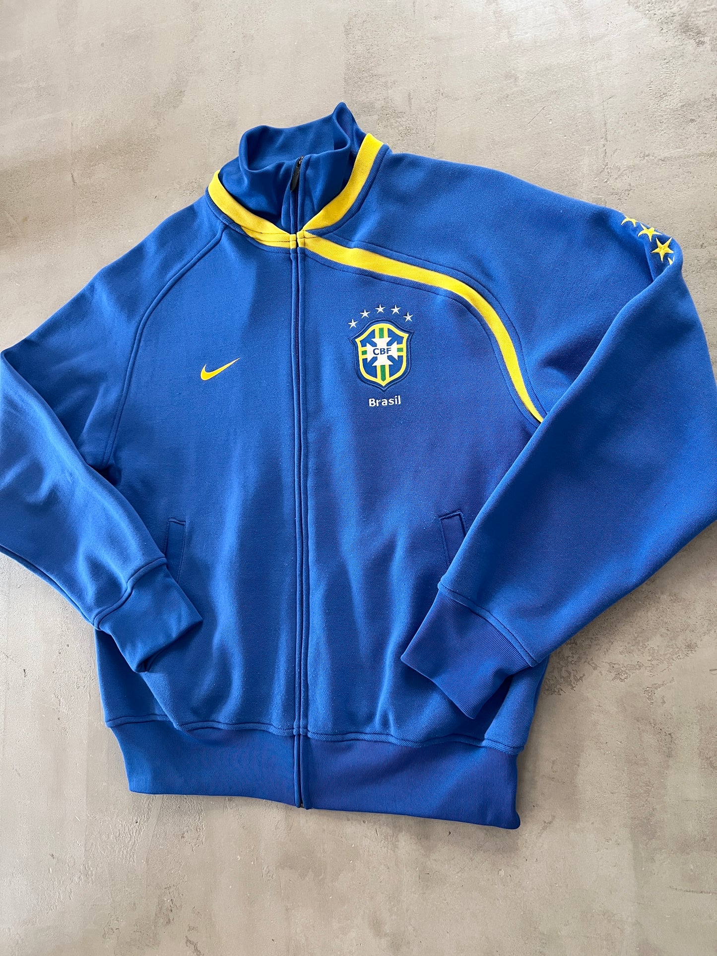 BLUE BRAZIL NIKE TRACK JACKET - 2000S - L