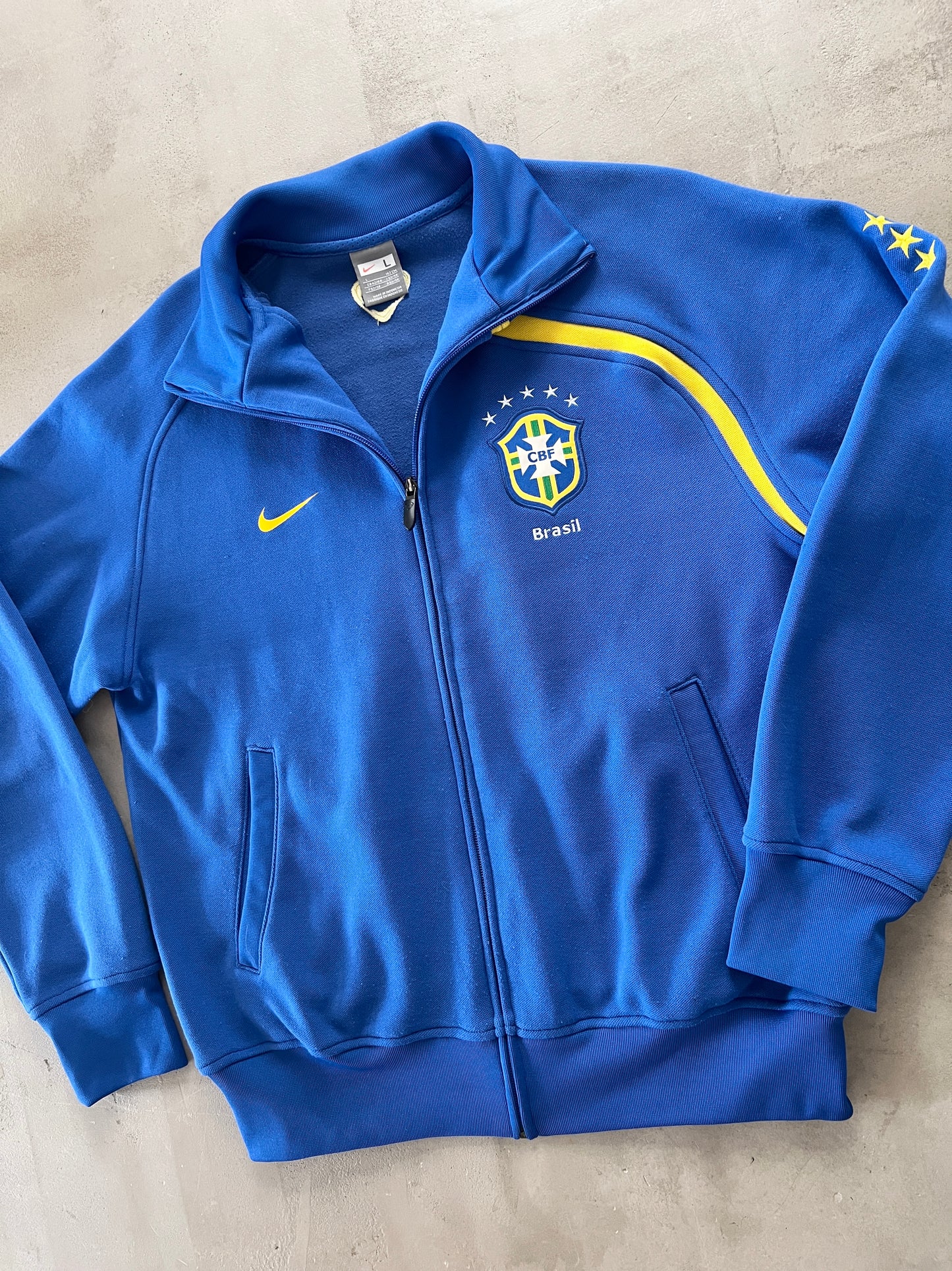 BLUE BRAZIL NIKE TRACK JACKET - 2000S - L