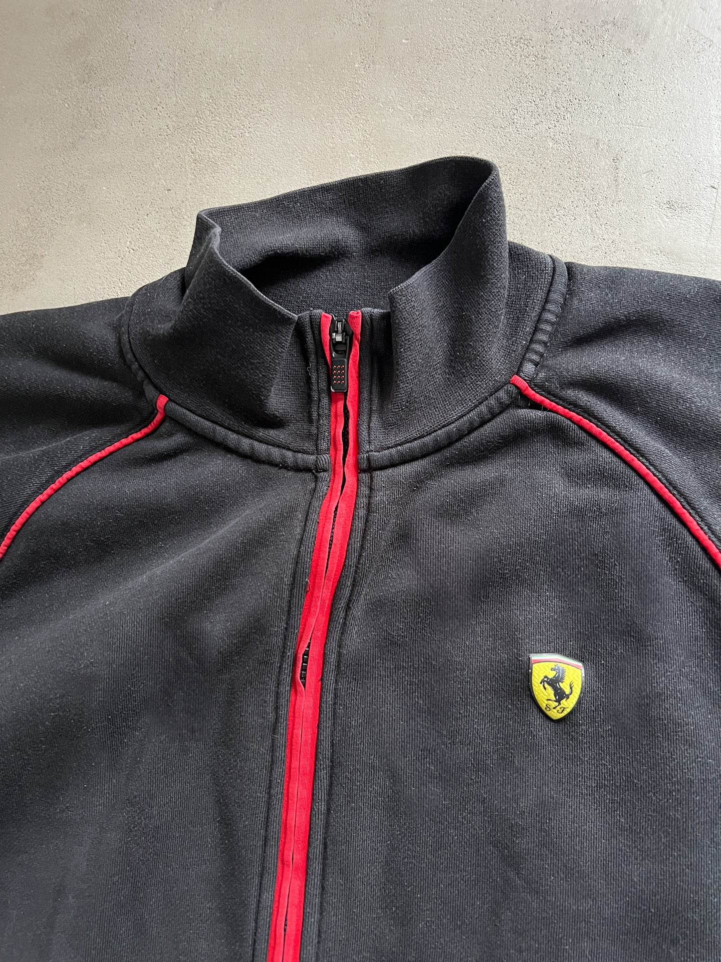 BLACK FERRARI SCUDERIA JACKET - 2000S - S