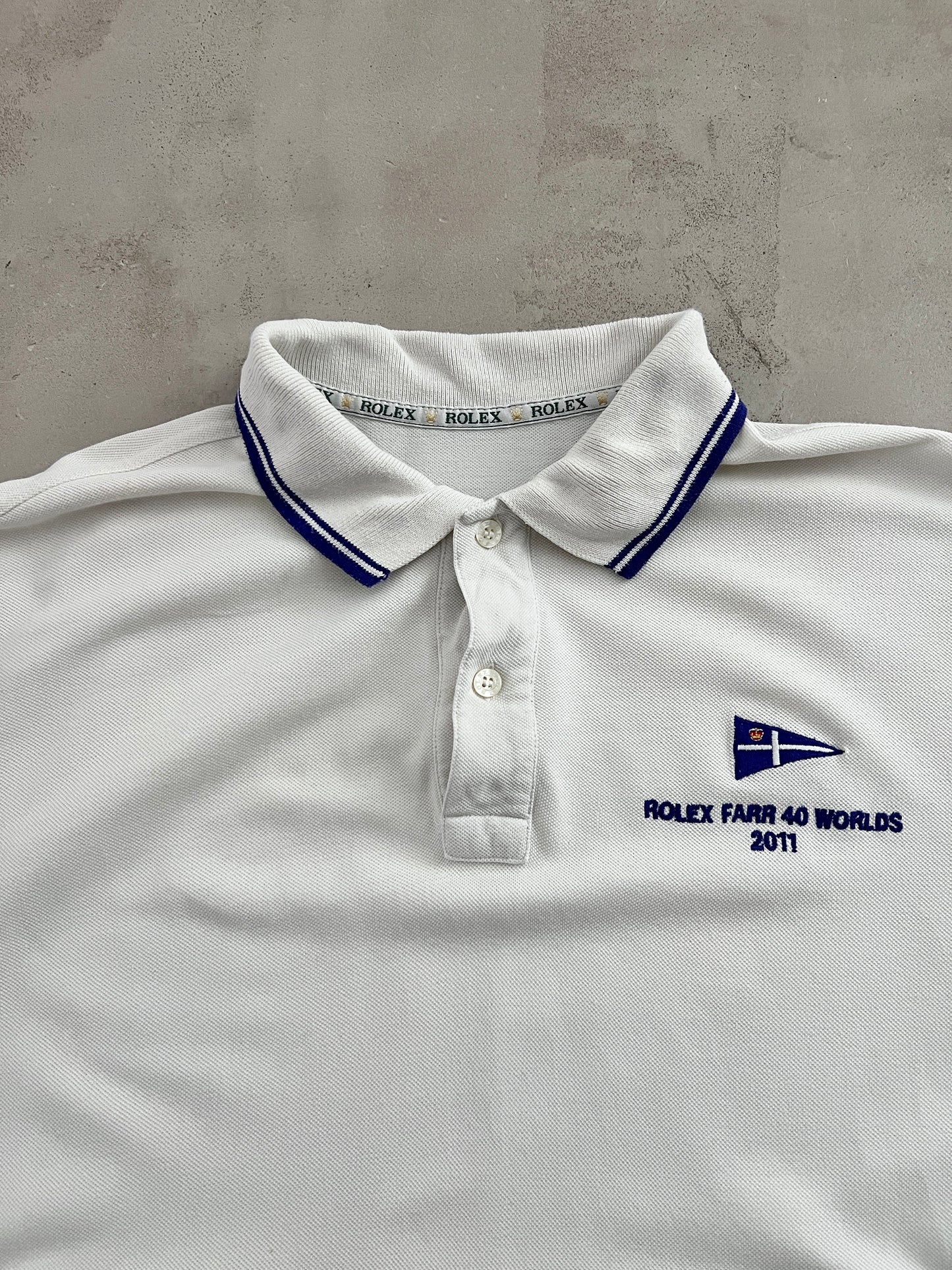 WHITE ROLEX YACHT POLO - 2000S - M