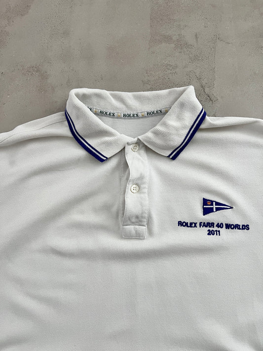 WHITE ROLEX YACHT POLO - 2000S - M