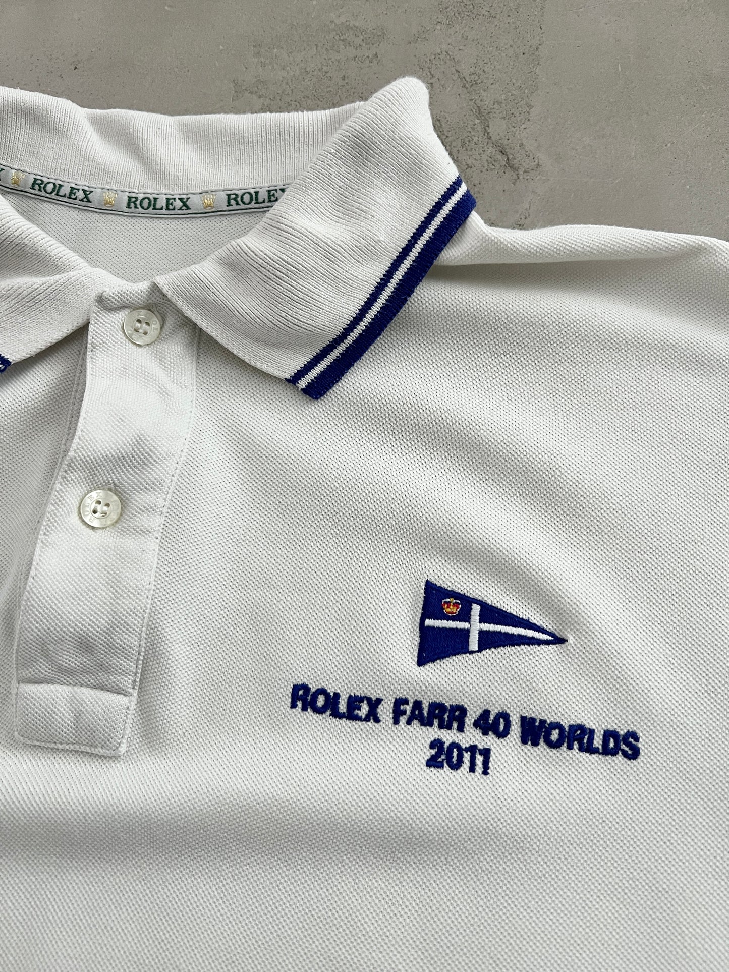 WHITE ROLEX YACHT POLO - 2000S - M