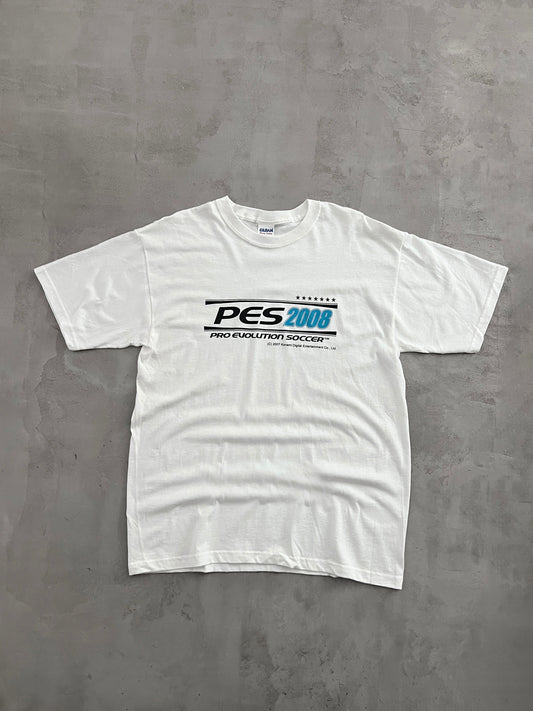 WHITE PRO EVOLUTION SOCCER TEE - 2007 - rare