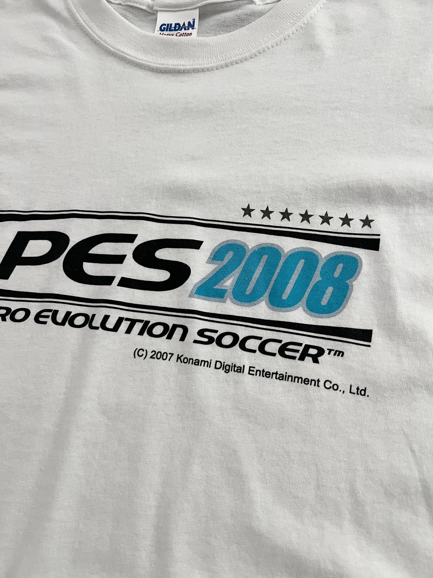 WHITE PRO EVOLUTION SOCCER TEE - 2007 - rare