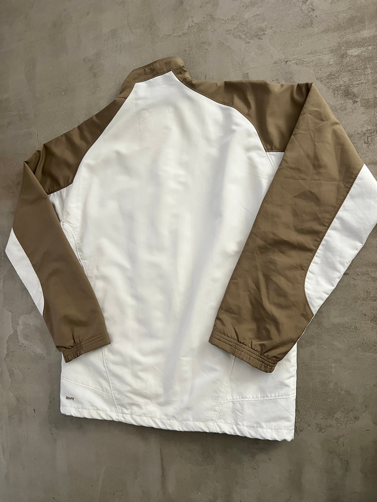 MOCHA/WHITE NIKE JACKET - 2000S - L/M